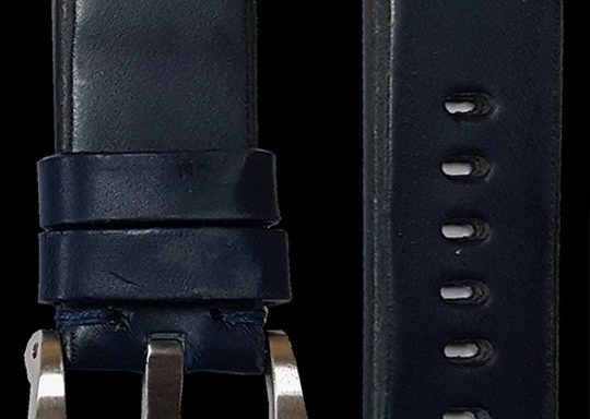 10 Vintage Horse Leather Strap Navy
