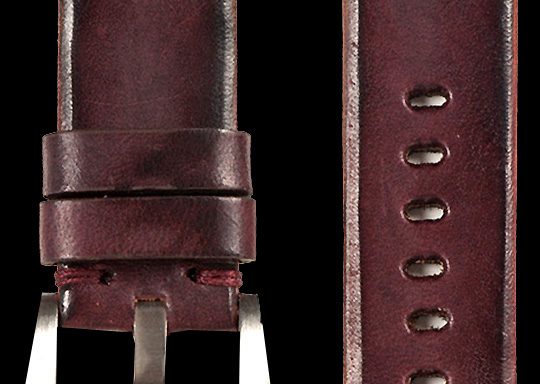 14 Vintage Horse Leather Strap Maroon